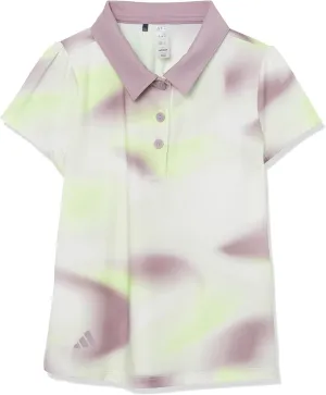 adidas Girls' Allover Print Polo Shirt