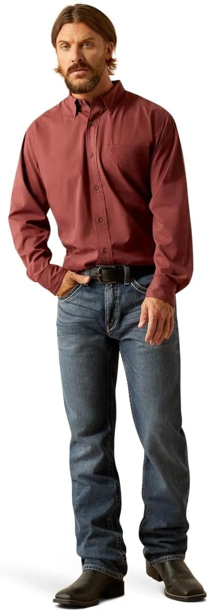 ARIAT Mens Red Mahogany Airflow Shirt