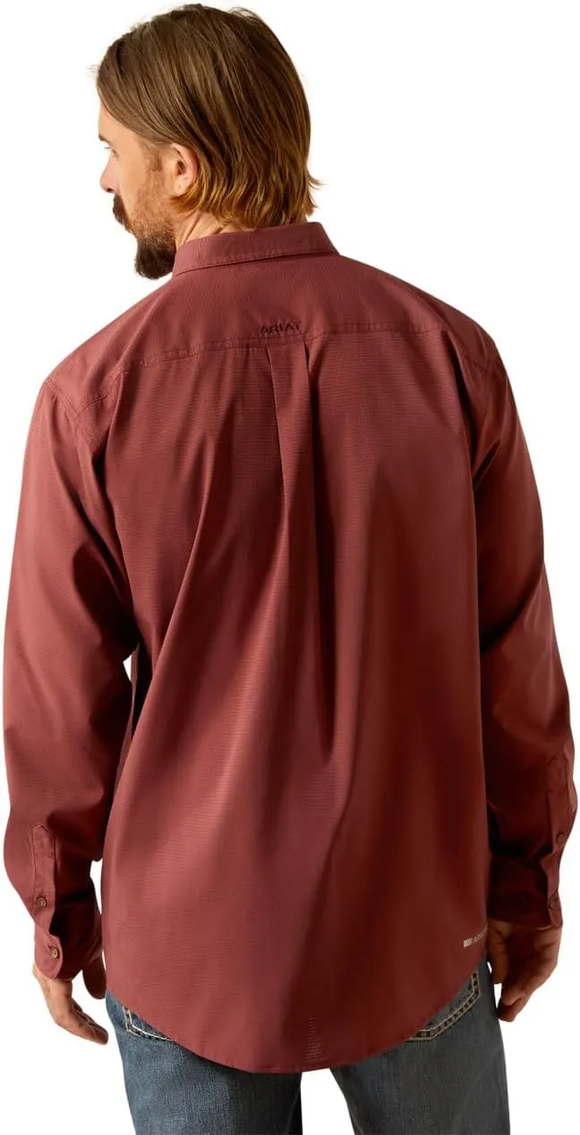 ARIAT Mens Red Mahogany Airflow Shirt