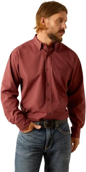 ARIAT Mens Red Mahogany Airflow Shirt