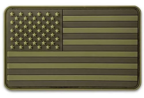 ASA Techmed 4 Pack Military Army US USA Flag Patch Green Emblem PVC United States of America Tactical Morale Patch for Hats Backpacks Caps Jackets   More