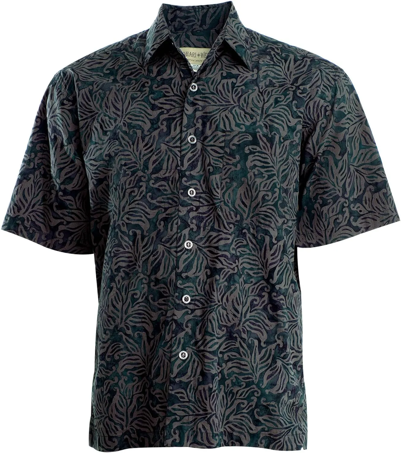 Autumn Gold Tropical Hawaiian Batik Shirt