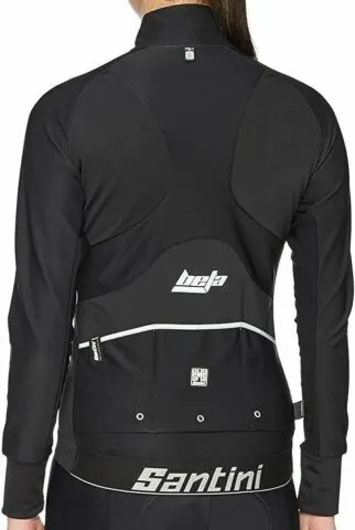 Beta Windproof Womens Cycling Jacket Black by Santini