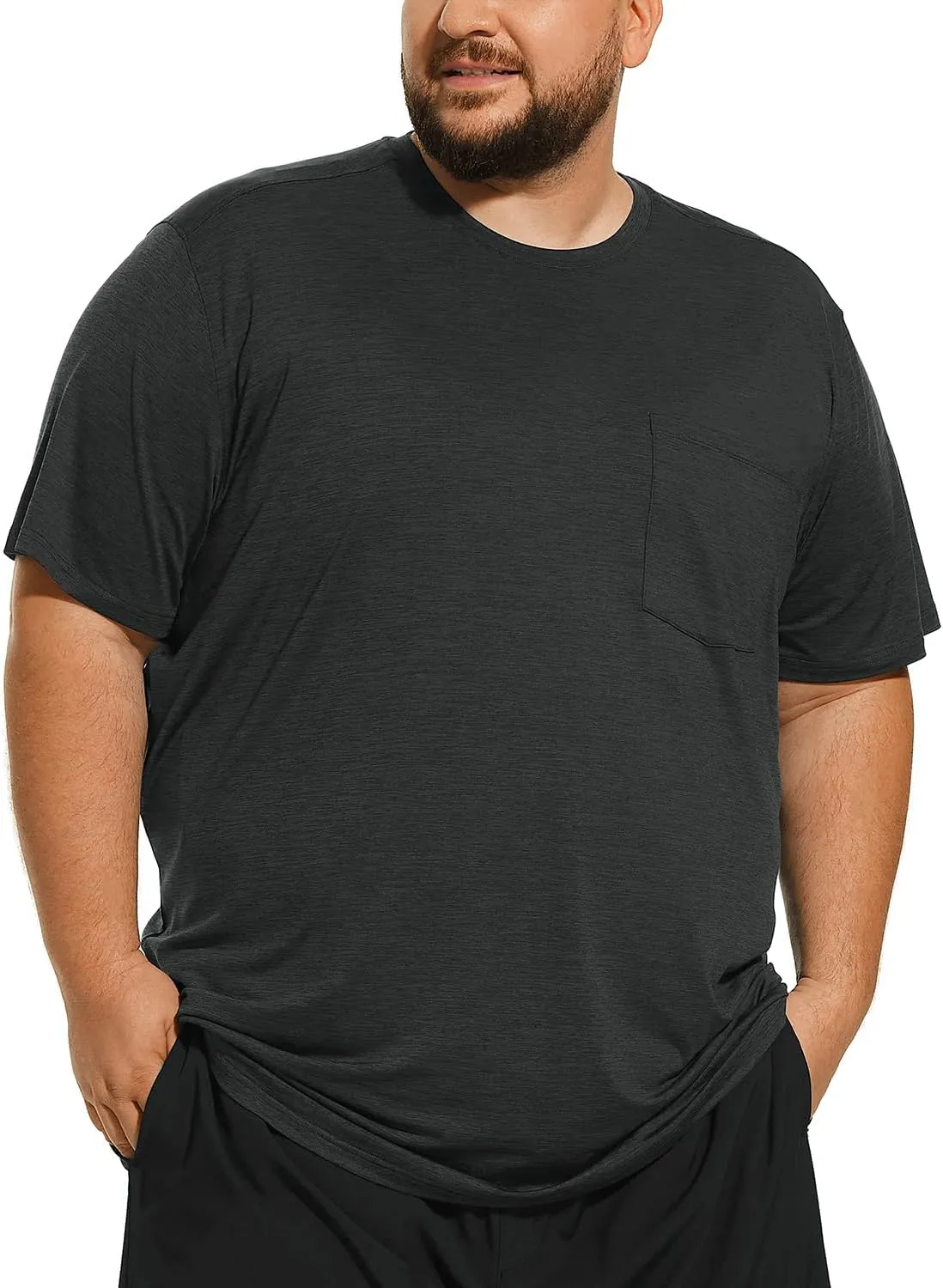 Big and Tall Mens T-Shirt UPF 50  Sun Protection Swim Shirt SPF Quick Dry 2XL-6XL