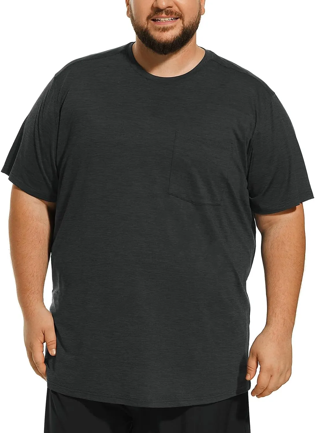 Big and Tall Mens T-Shirt UPF 50  Sun Protection Swim Shirt SPF Quick Dry 2XL-6XL