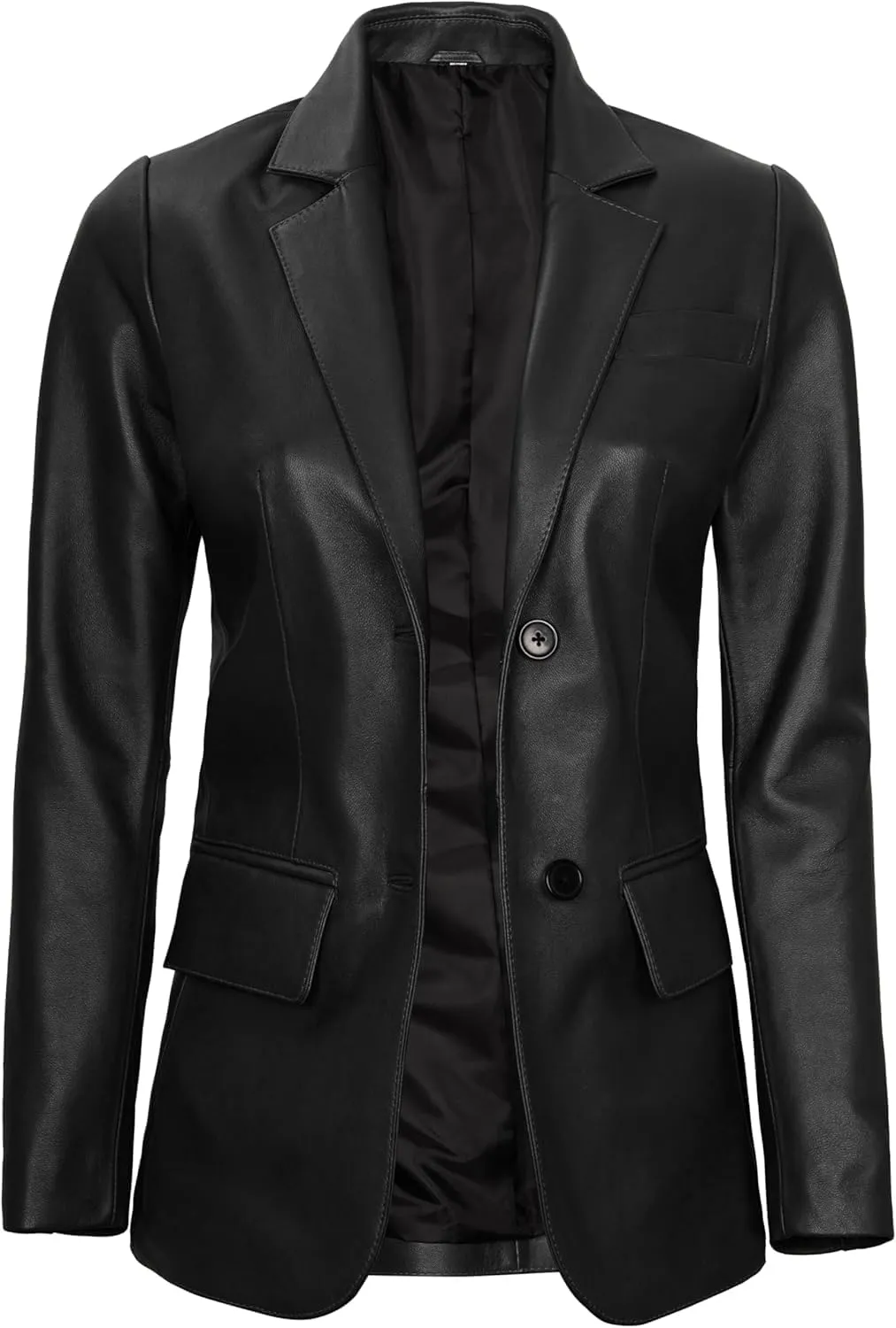 Blingsoul Leather Blazer Jacket Women - Leather Coats for Women