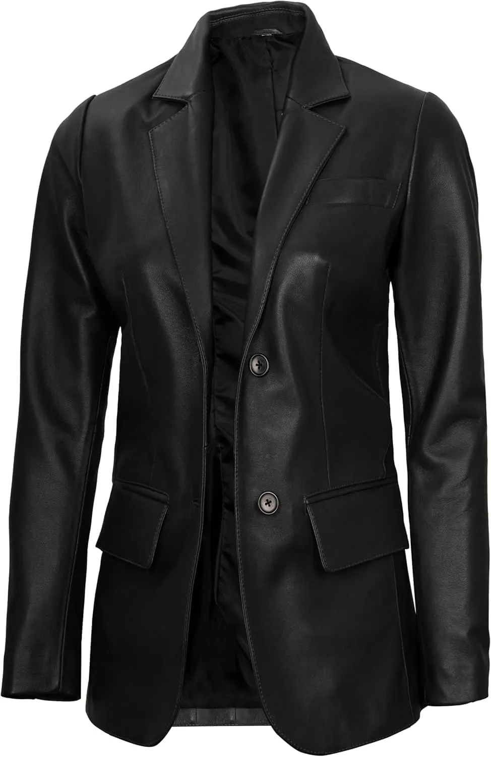 Blingsoul Leather Blazer Jacket Women - Leather Coats for Women