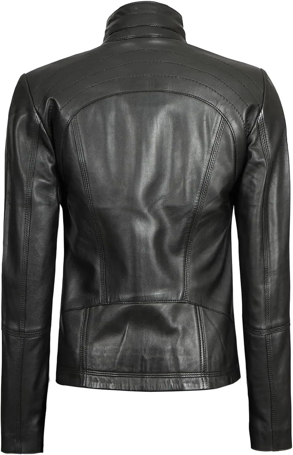 Blingsoul Real Leather Jacket For Women -Women's Cafe Racer Style Leather Jackets