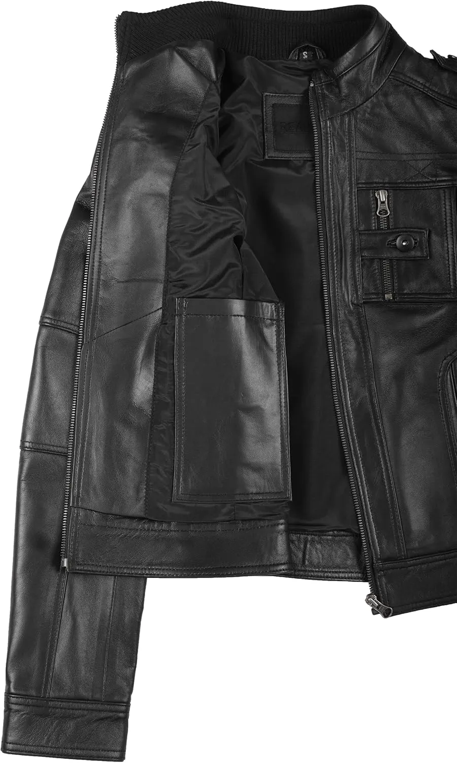 Blingsoul Real Leather Jacket For Women -Women's Cafe Racer Style Leather Jackets