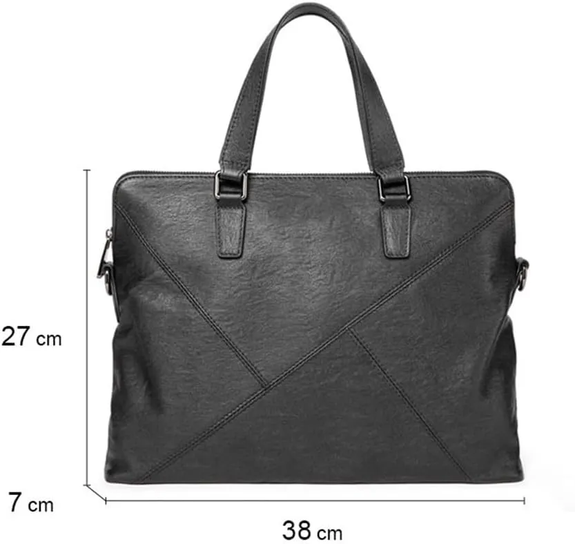 Briefcase Man Leather Large Capacity Holding Cowhide Bag Business Single Shoulder Cross-body Bag Casual