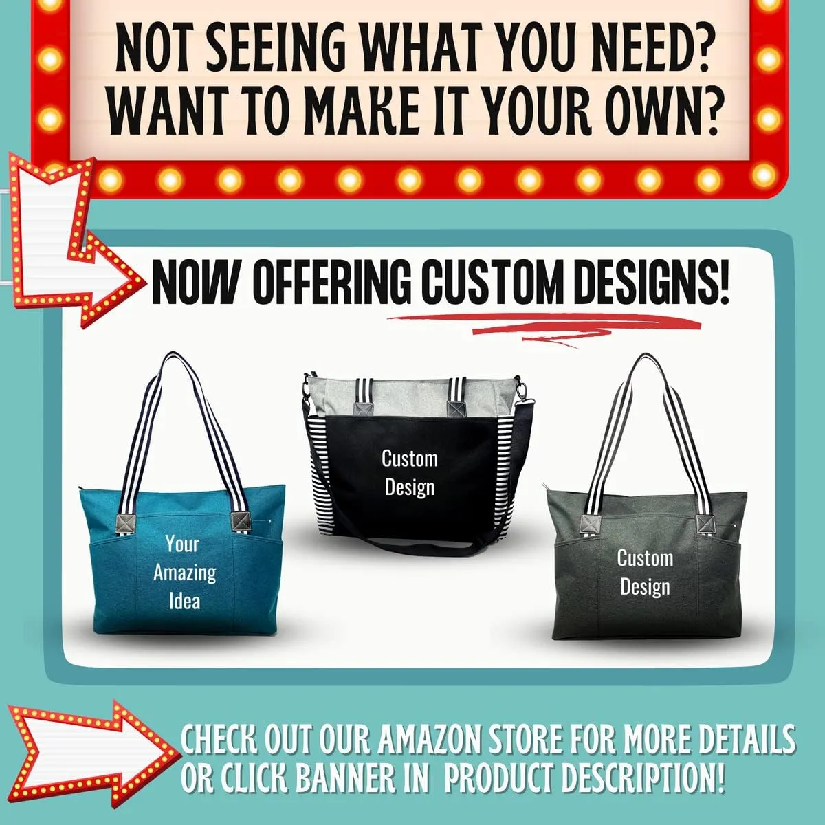 Brooke & Jess Designs Tote Bag for Grandma  Sturdy Canvas Grandma Tote w/Zipper & Inner Pocket Grandma Bag for Everyday Use