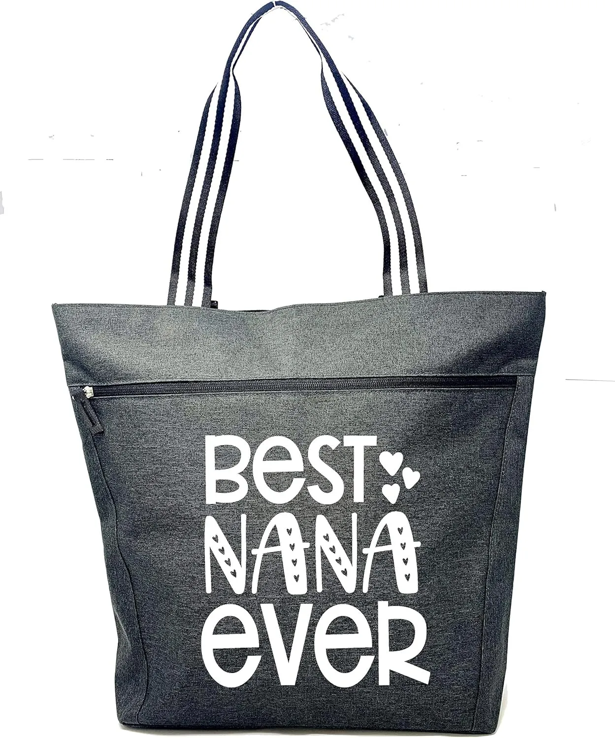 Brooke & Jess Designs Tote Bag for Grandma  Sturdy Canvas Grandma Tote w/Zipper & Inner Pocket Grandma Bag for Everyday Use