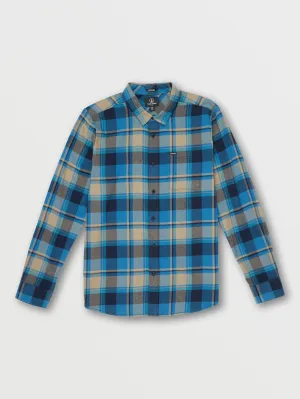 Caden Plaid Long Sleeve Shirt - Navy
