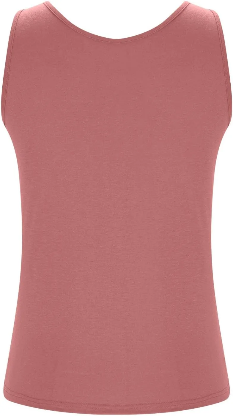 Camisole Tops for Women Built in Bra Plus Size Tank Tops Padded Sleeveless Top Summer 2025 Vacation Tank Top