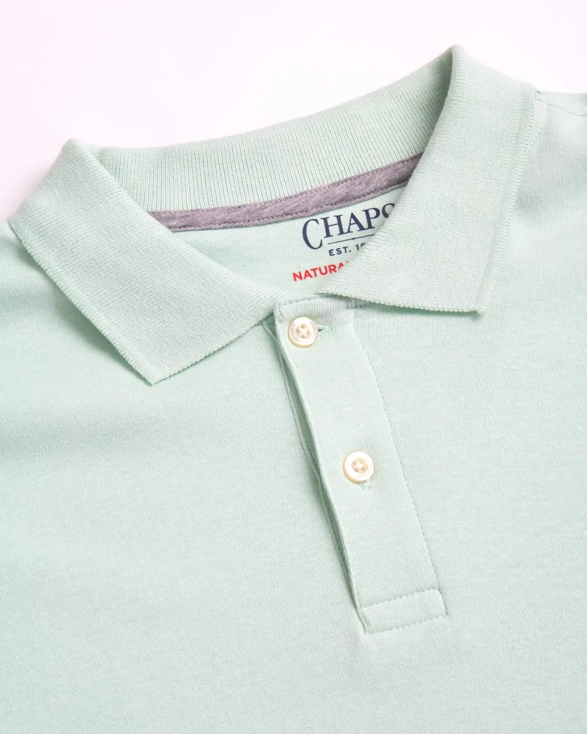 Chaps Men's Polo Shirt - Classic Fit Short Sleeve 2-Button Double Knit Cotton Polo Shirt (S-XL)