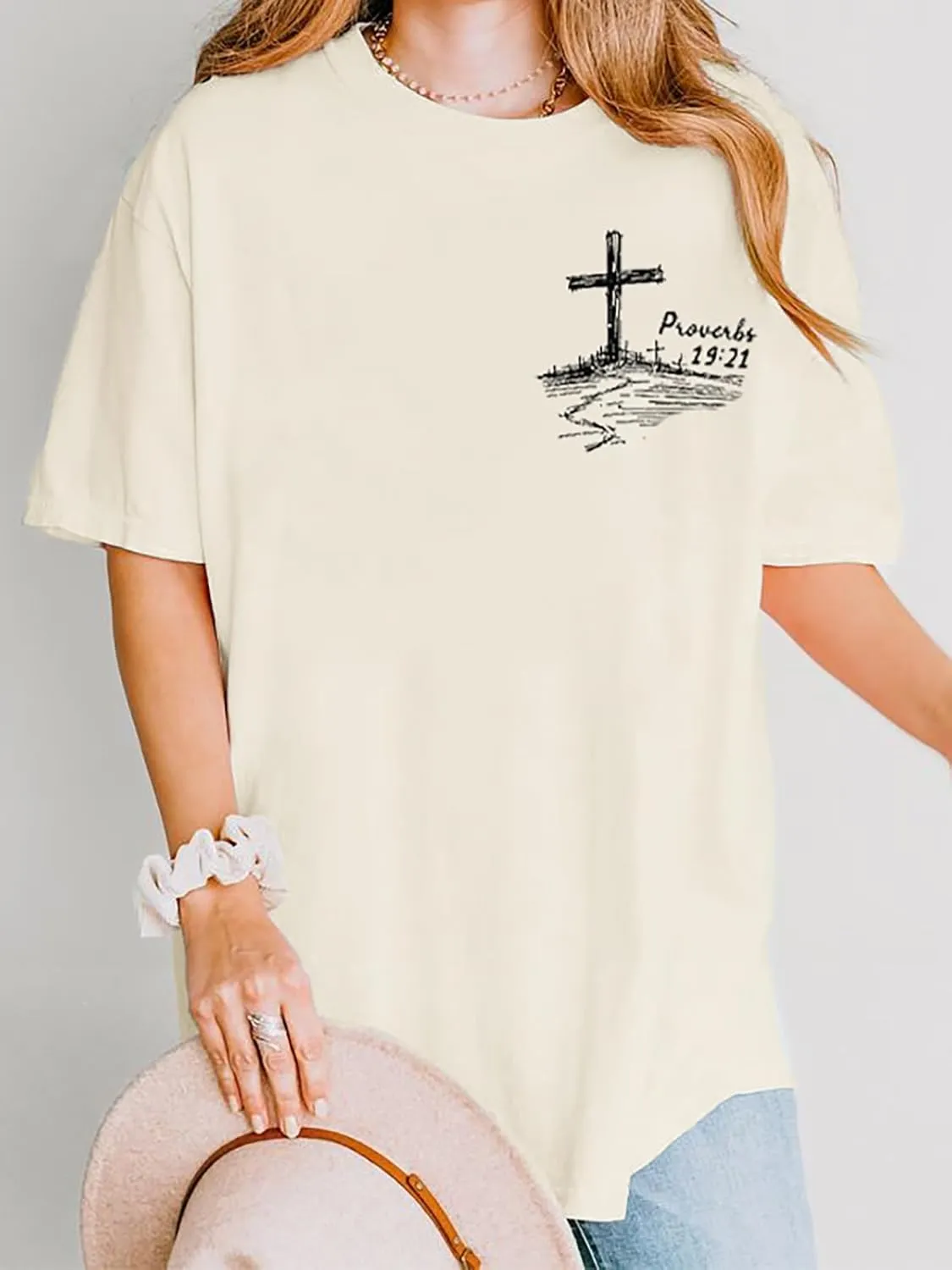 Christian Shirts for Women Oversized Religious Jesus Tshirt Western Cowboy Bible Verse Inspirational Tee Tops