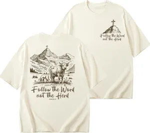 Christian Shirts for Women Oversized Religious Jesus Tshirt Western Cowboy Bible Verse Inspirational Tee Tops