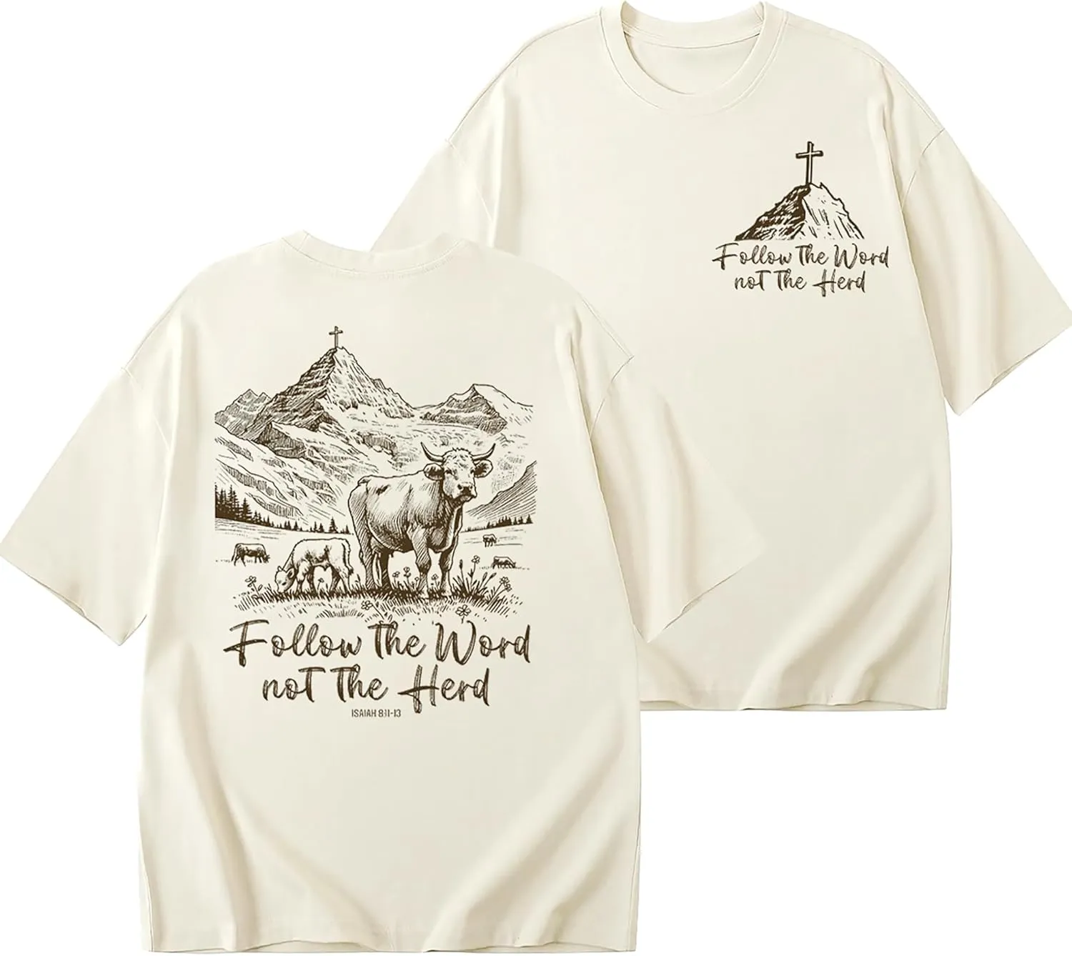 Christian Shirts for Women Oversized Religious Jesus Tshirt Western Cowboy Bible Verse Inspirational Tee Tops