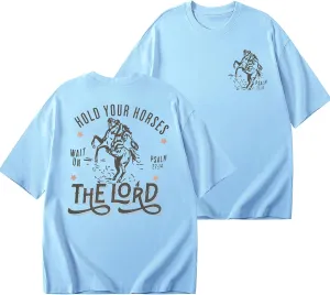 Christian Shirts for Women Oversized Religious Jesus Tshirt Western Cowboy Bible Verse Inspirational Tee Tops