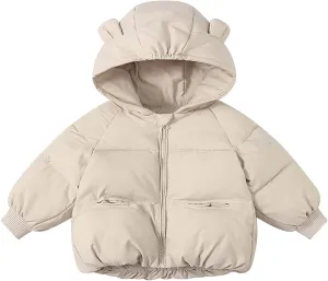 Coat for Boys Winter Boys Winter Warm Thick Solid Cotton Long Sleeve Padded Jacket Coat Clothes