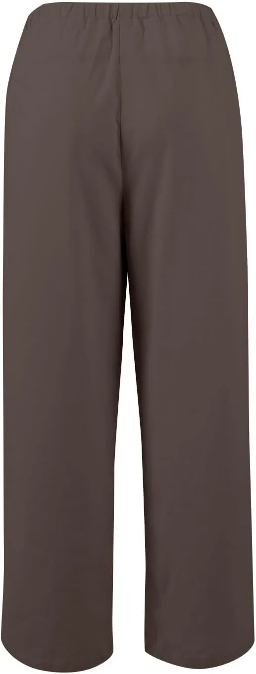 Cotton Linen Pants Women Summer Casual Loose Beach Pants Drawstring Flowy Wide Leg Palazzo Trousers with Pockets