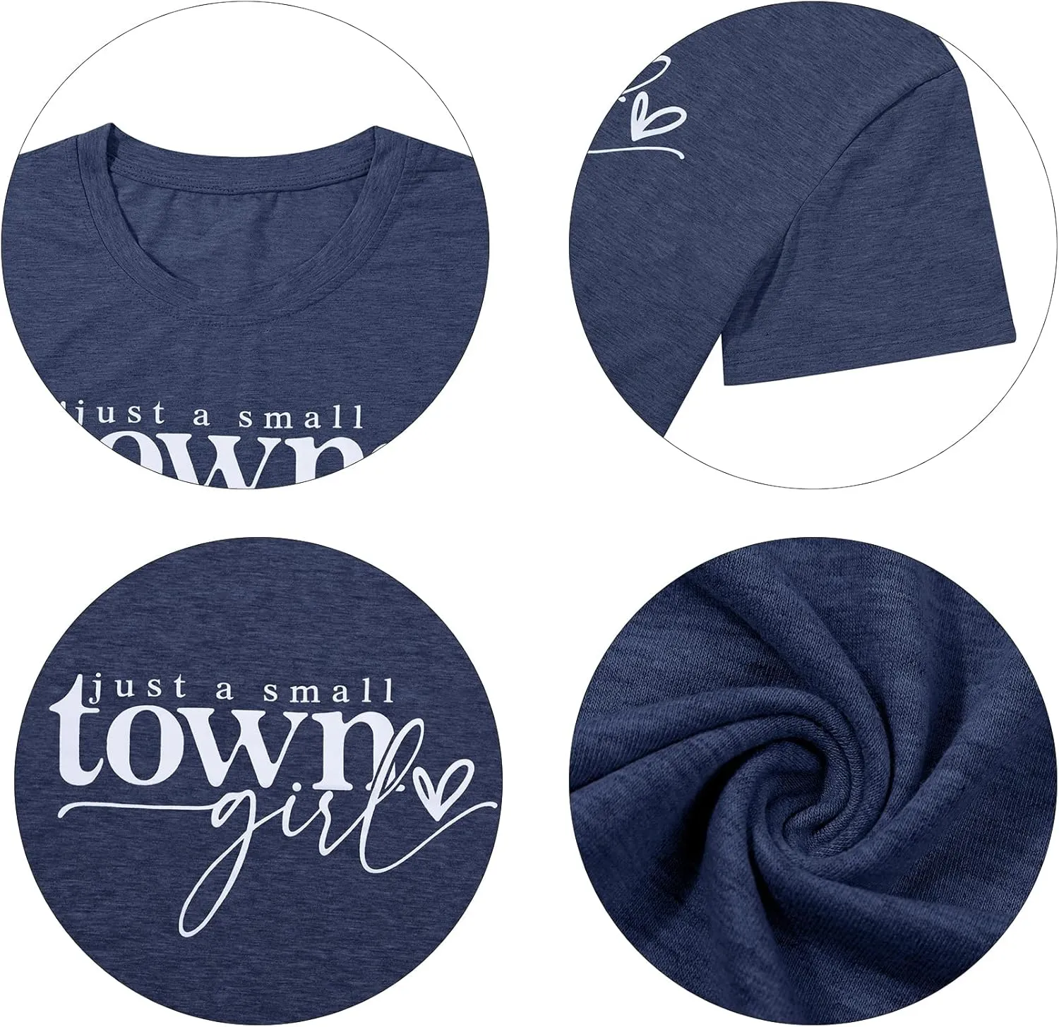 Country Music Shirt Women Small Town Girl Shirt Vintage Letter Graphic Tee Tops Casual Short Sleeve Tops