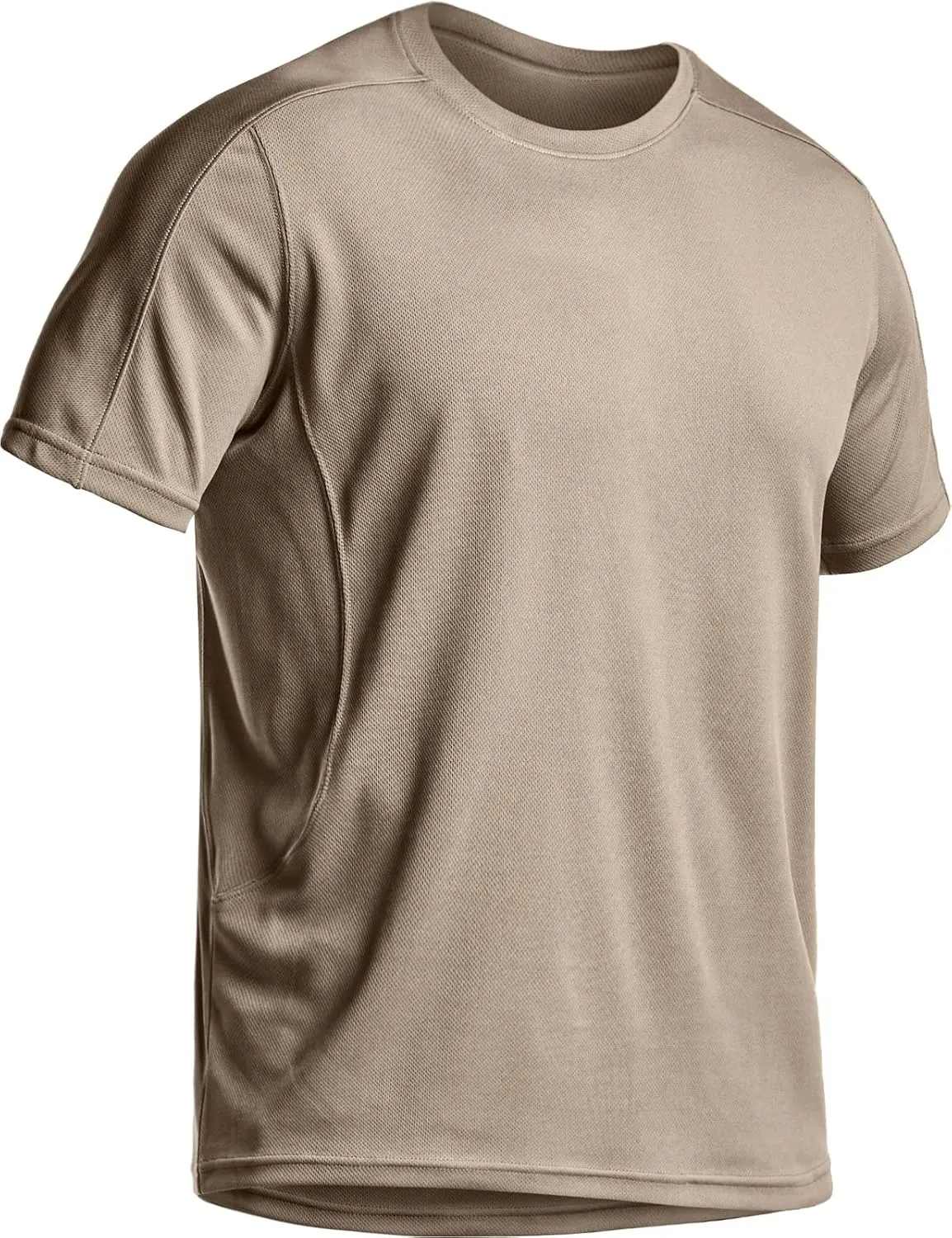 CQR Men's Short Sleeve Military Tactical T-Shirt, Athletic Gym Training Army Shirts, Outdoor Hiking Workout Shirt