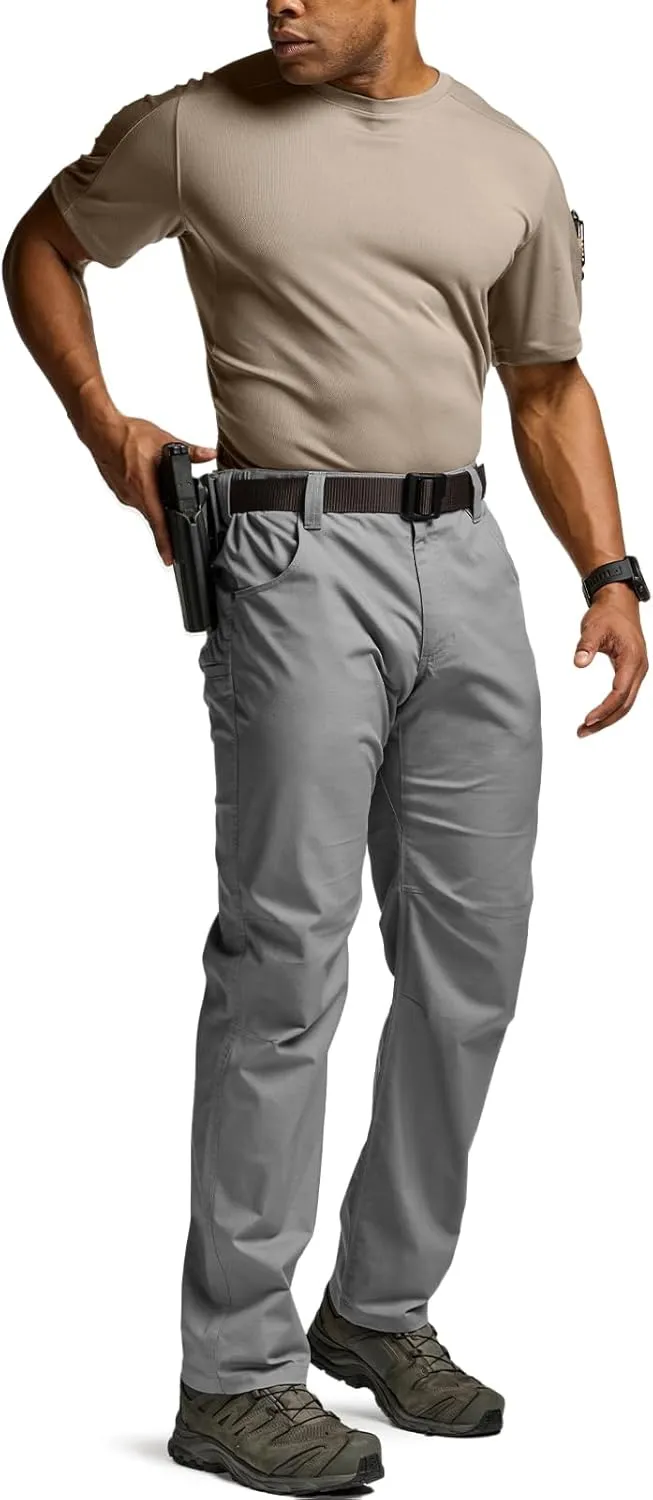 CQR Men's Short Sleeve Military Tactical T-Shirt, Athletic Gym Training Army Shirts, Outdoor Hiking Workout Shirt