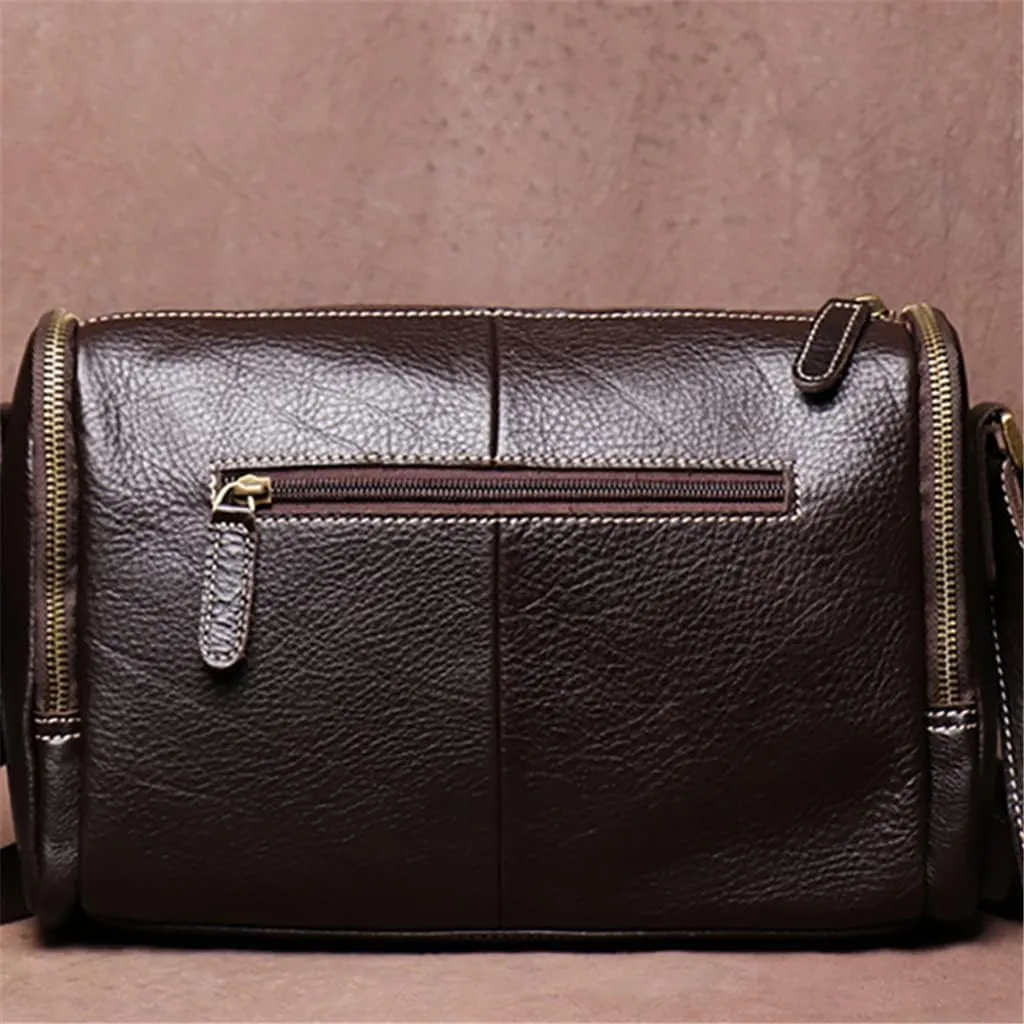 Crossbody Bag Leather Men's Shoulder Messenger Man Bags For 9.7Inch