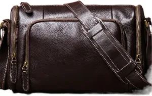 Crossbody Bag Leather Men's Shoulder Messenger Man Bags For 9.7Inch