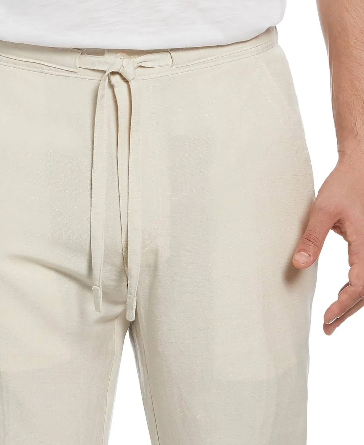 Cubavera Men's Linen-Blend Drawstring Pants with Pockets, Stretch Fabric, Lightweight & Breathable, 30" & 32" Inseams