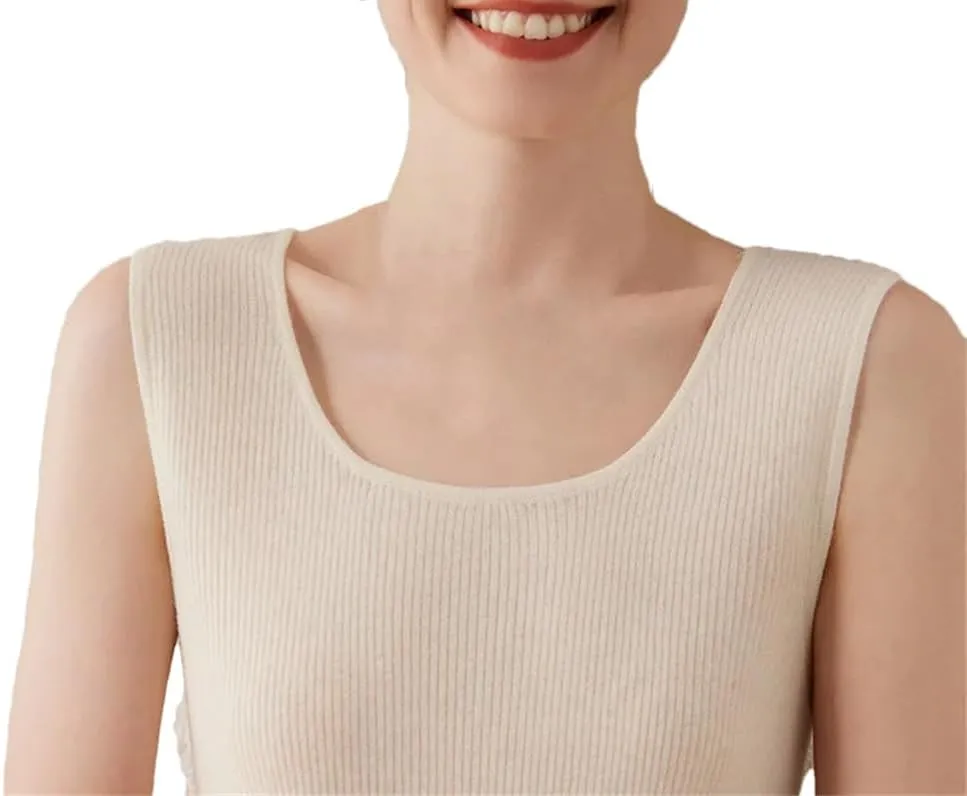 DBFBDTU Camisole Tops for Women Tank Top for Women Cashmere Camisoles for Women's U-Neck Knitted Solid Tank Top