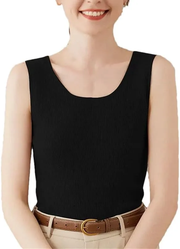 DBFBDTU Camisole Tops for Women Tank Top for Women Cashmere Camisoles for Women's U-Neck Knitted Solid Tank Top