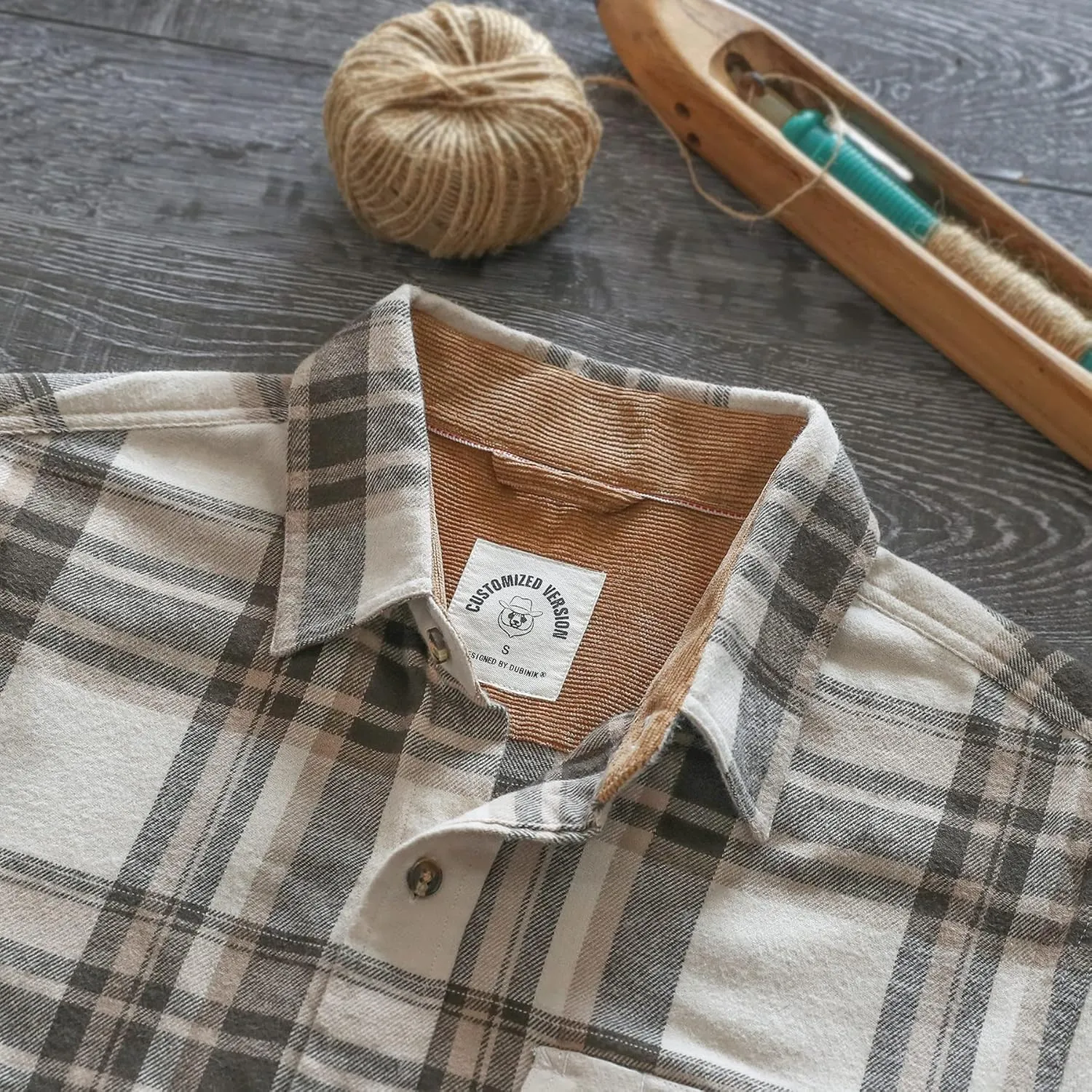 Dubinik Mens Flannel Shirts Long Sleeve Flannel Shirt for Men Casual Button Down Brushed 100% Cotton Shirt
