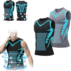Einrich Compression Shirt Men, New Shaping Sleeveless Therapy Vest Men, Maynox Vitaboost Compression Shirt to Shape Your Body
