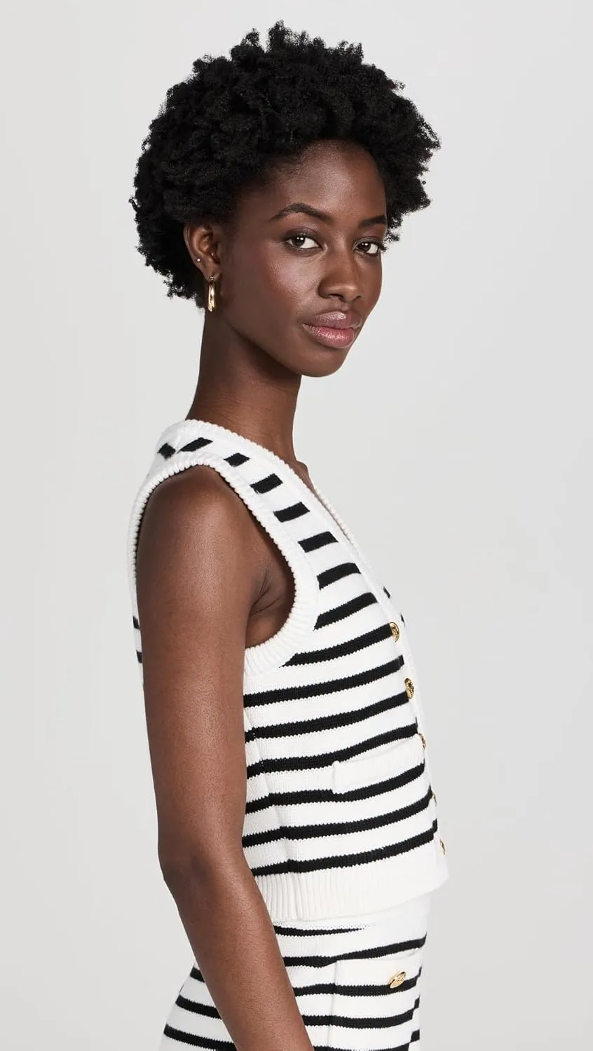 English Factory Women's Striped Knit Vest Top