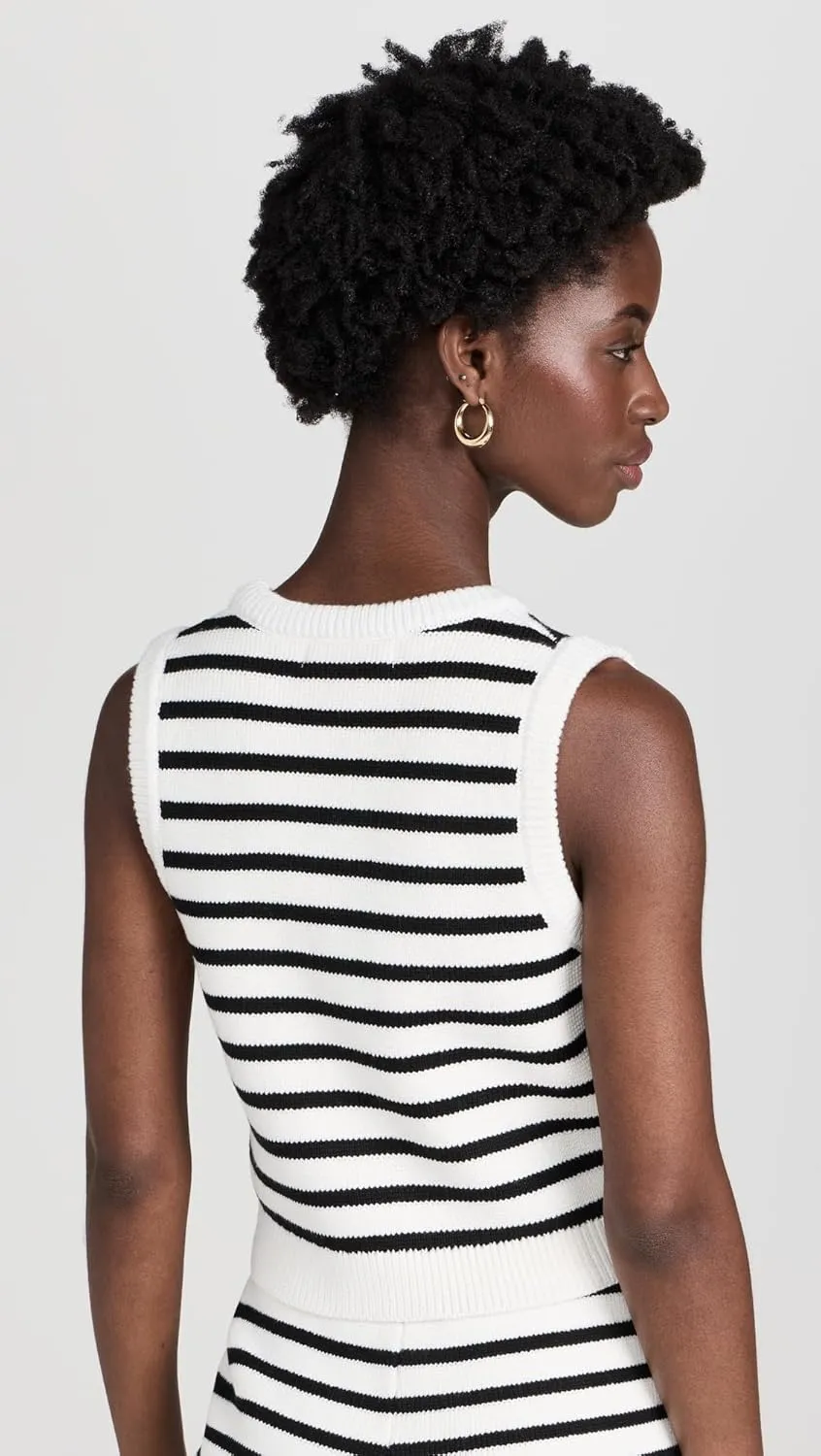 English Factory Women's Striped Knit Vest Top