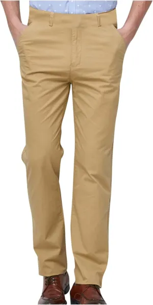 Fashion Suit Pants for Men Solid Color Slim Fit Straight Trousers Casual High Waist Business Pants with Pockets