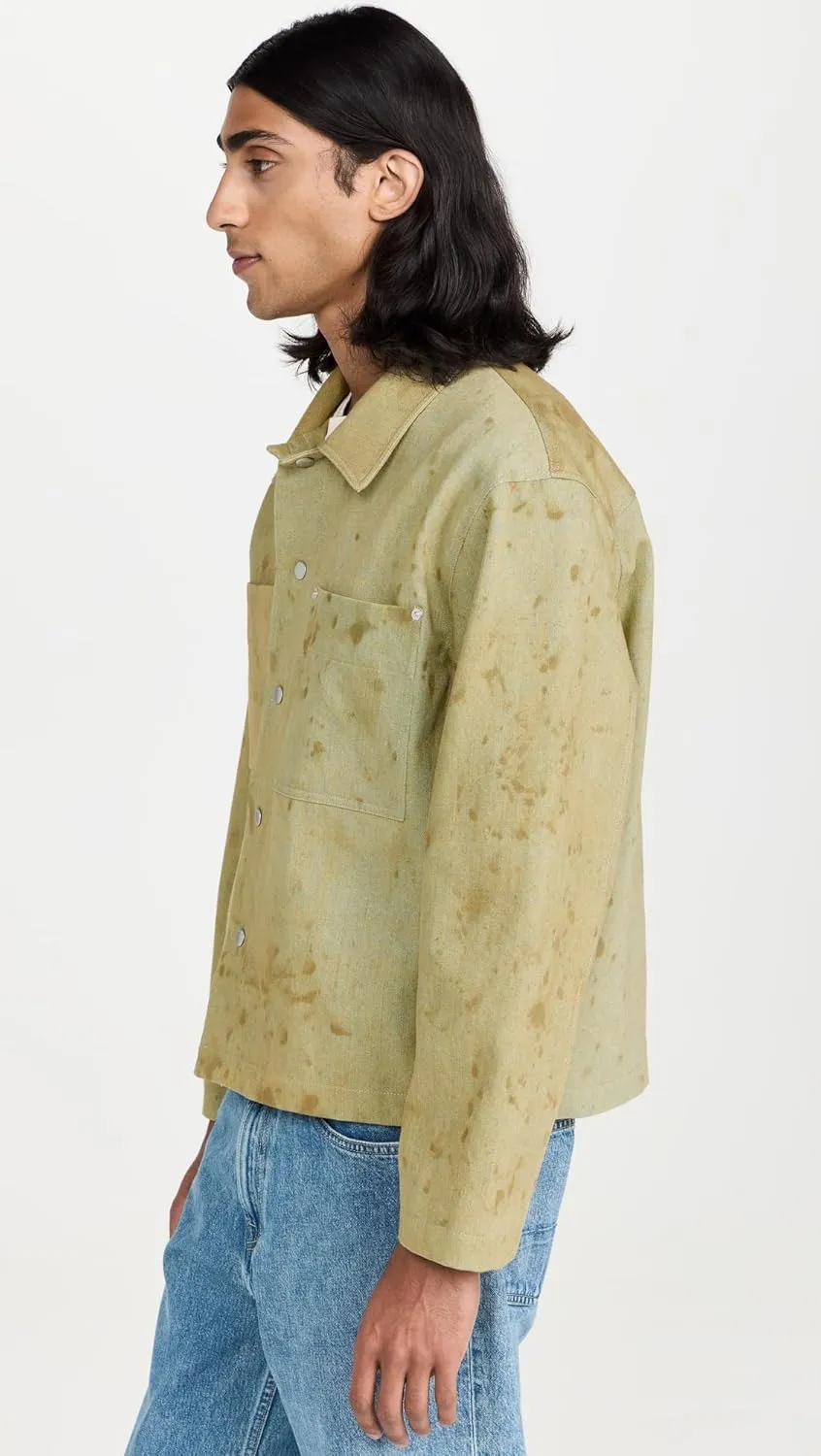FRAME Men's Painted Denim Shirt Jacket