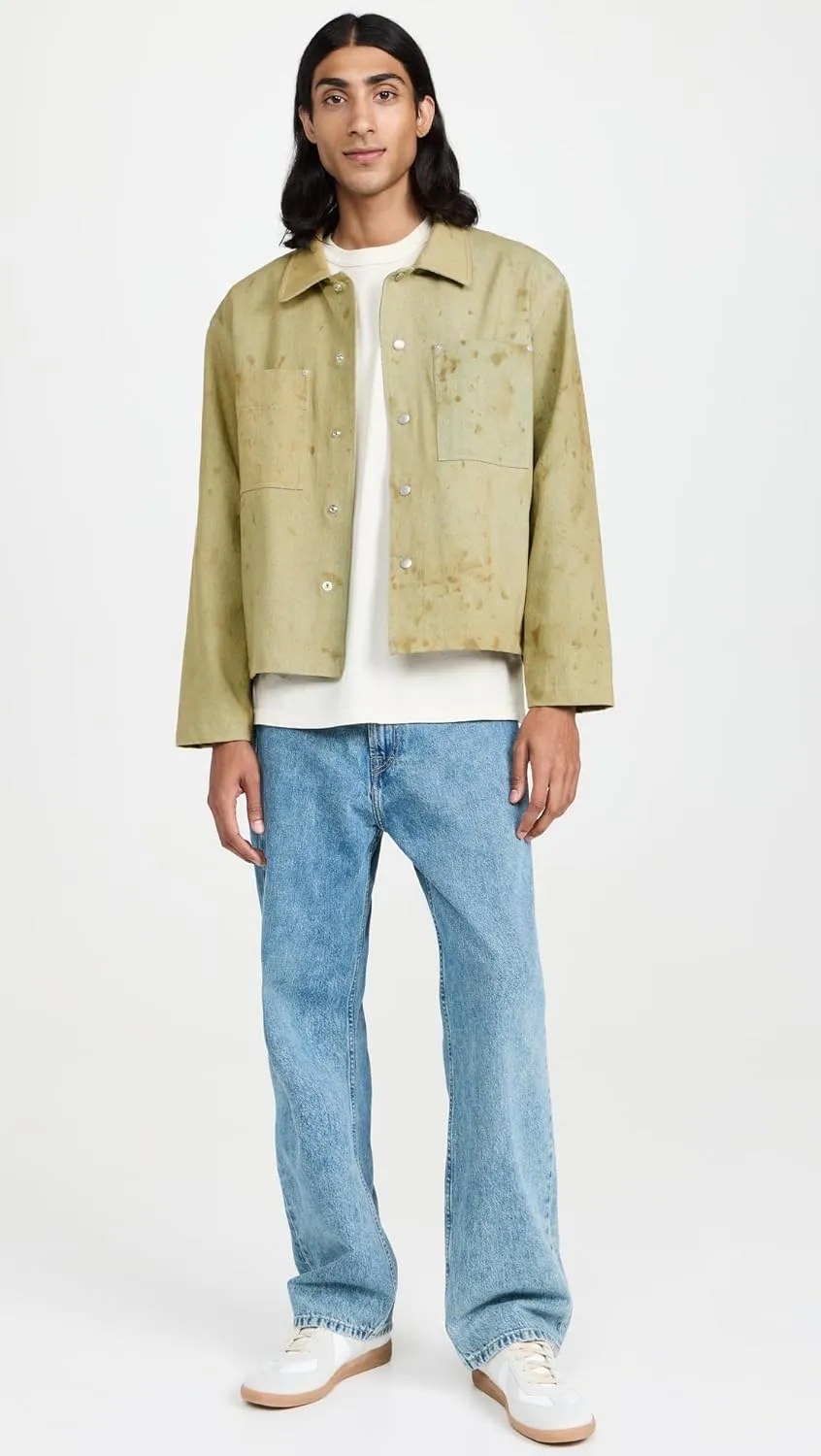 FRAME Men's Painted Denim Shirt Jacket