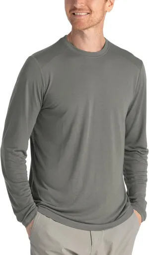 Free Fly Men's Lightweight Long Sleeve Shirt - UPF 20  Sun Protection, Moisture Wicking, Breathable Bamboo Viscose Shirt
