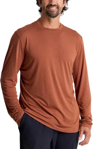 Free Fly Men's Lightweight Long Sleeve Shirt - UPF 20  Sun Protection, Moisture Wicking, Breathable Bamboo Viscose Shirt