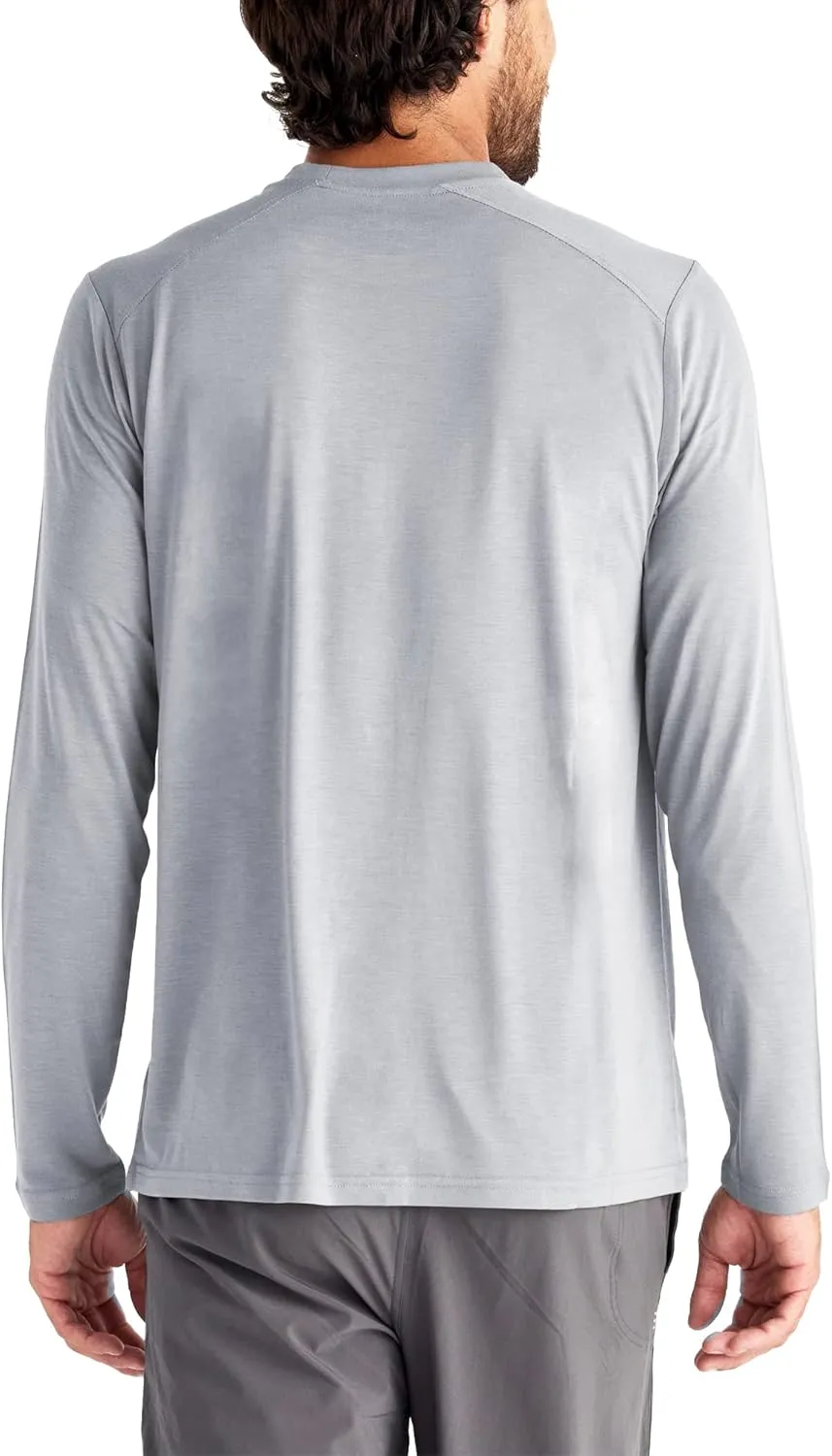 Free Fly Men's Lightweight Long Sleeve Shirt - UPF 20  Sun Protection, Moisture Wicking, Breathable Bamboo Viscose Shirt