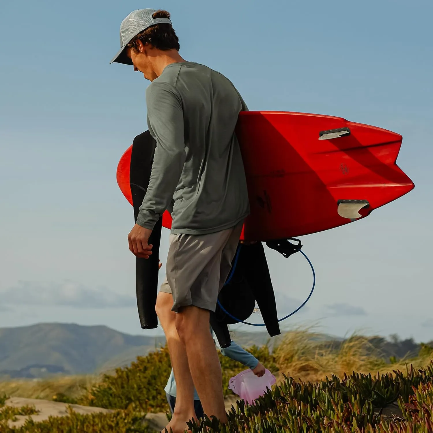 Free Fly Men's Lightweight Long Sleeve Shirt - UPF 20  Sun Protection, Moisture Wicking, Breathable Bamboo Viscose Shirt
