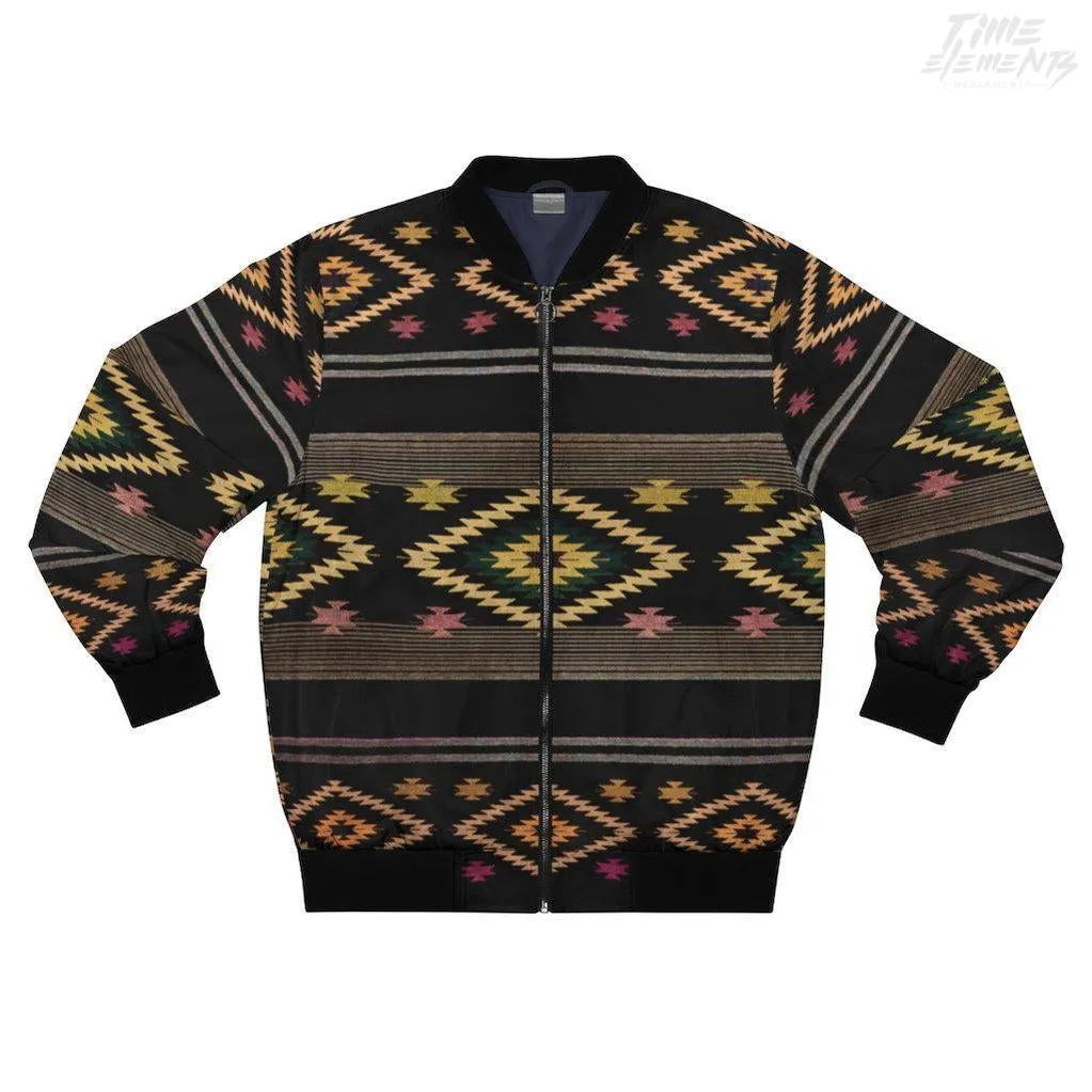 Funky Shaman Black Gold | Native American Lightweight Bomber Jacket