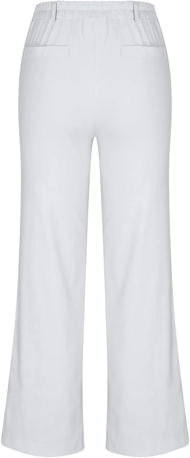 FZYLQY Womens Wide Leg Pants High Waisted Button Down Long Palazzo Pants Trousers 2025 Summer Fashion Straight Pants