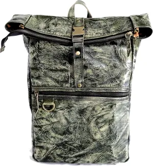 Genuine Leather 15.6 inch Laptop Backpack for Man and Women College Casual Backpack Travel Bag (M)