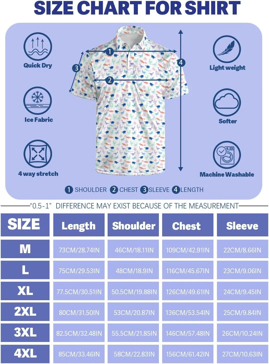 Golf Polos for Men Funny Moisture Wicking Golf Shirts Performance Quick-Dry Polo Shirts Short Sleeve