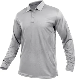 GYMELITE Men's Golf Polo Shirt Short & Long Sleeve Polo Shirts Dry Moisture Wicking Performance Outdoor Casual Collar Shirt