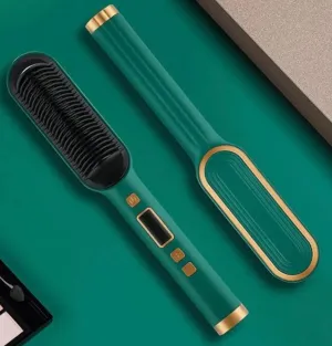 Hair Straightener Comb Hair Straightener Brush, Hair Straightening Iron Built with Comb, Fast Heating & 5 Temp Settings & Anti-Scald, Perfect for Professional Salon at Home Hair Styler 2 in 1 straightener and curler smart